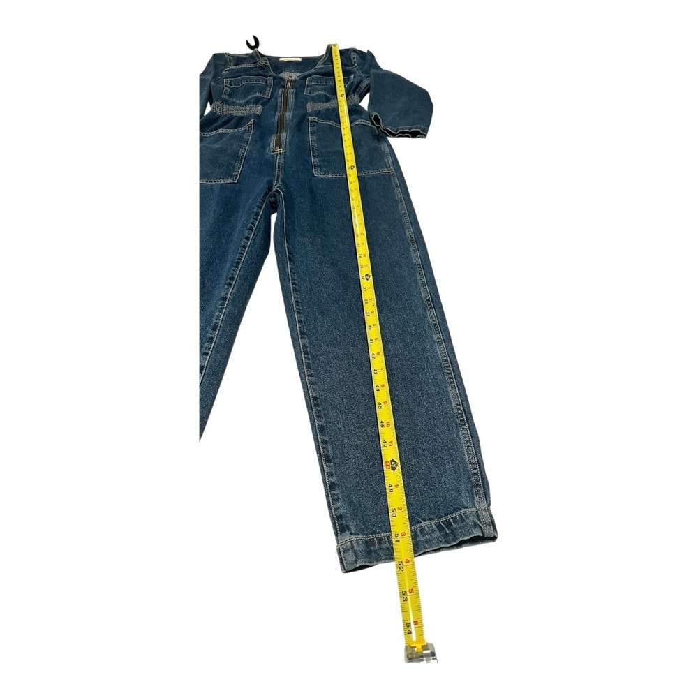 Madewell Denim Patch Pocket Coverall Jumpsuit XS Amfield Wash Womens - Picture 3 of 13